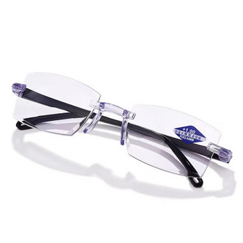 2PCS Rimless Διεστιακά Γυαλιά Προοδευτικής Ανάγνωσης Ανδρικά Γυναικεία Κοντά και Μακρινά Γυαλιά Οράσεως Αντι-μπλε Φως Ορθογώνια Γυαλιά Γυαλιά
