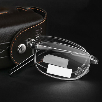 Преносими метални сгъваеми очила за четене Zilead Ултралеки мъжки бизнес очила за пресбиопия Очила с произволен калъф +0,5 до +4,0