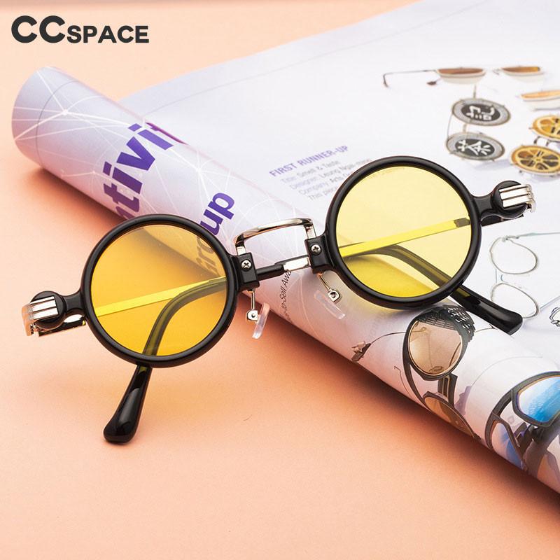 49124 Steam Punk Kerek napszemüvegek Samll Frame Férfi Női Divatos Árnyékolók UV400 Vintage Szemüvegek