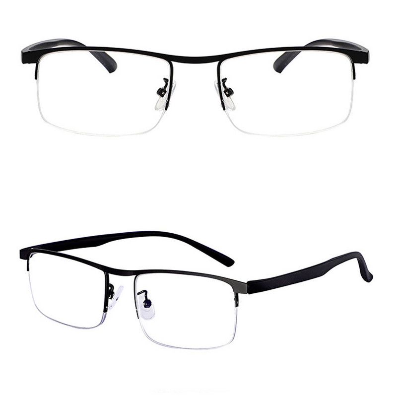 Daugiažidiniai progresyvūs skaitymo akiniai vyrams, moterims, apsaugantys nuo UV spindulių mėlynos spalvos akiniai Pusinio rėmelio automatinio reguliavimo akiniai
