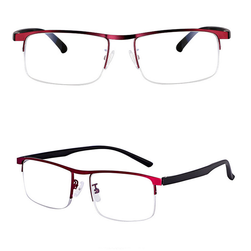 Daugiažidiniai progresyvūs skaitymo akiniai vyrams, moterims, apsaugantys nuo UV spindulių mėlynos spalvos akiniai Pusinio rėmelio automatinio reguliavimo akiniai