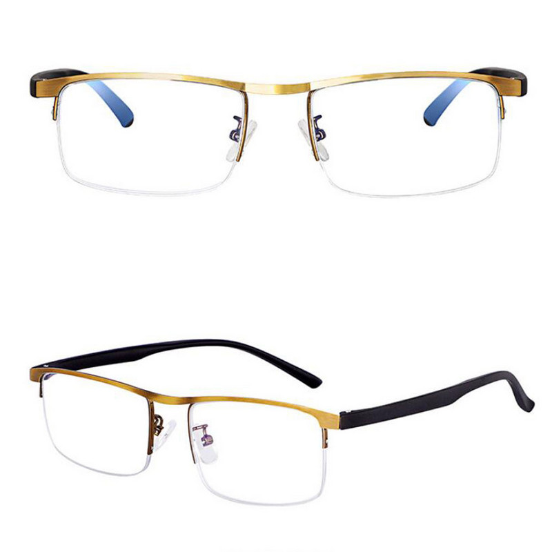Daugiažidiniai progresyvūs skaitymo akiniai vyrams, moterims, apsaugantys nuo UV spindulių mėlynos spalvos akiniai Pusinio rėmelio automatinio reguliavimo akiniai