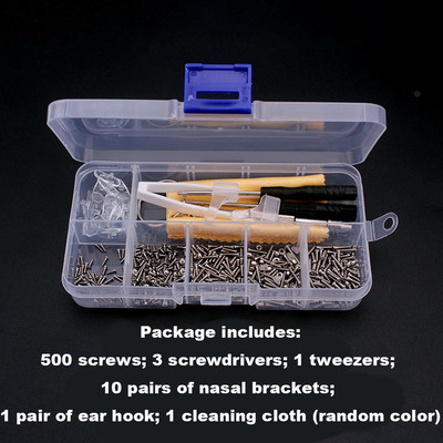 150 Pairs/Box Glasses Nose Pads Βάση στήριξης σιλικόνης Γυαλιά ηλίου Γυαλιά οράσεως Αντιολισθητικά γυαλιά με βίδες στη μύτη Εργαλεία επισκευής