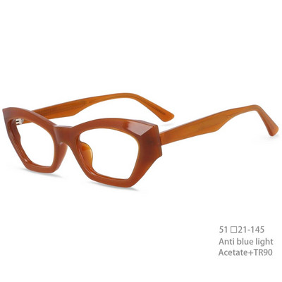 54404 Ацетатна анти-синя светлина Оптична ретро тенденция очила Рамка за персонализирани очила
