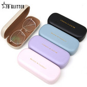 Visokokvalitetna retro crna PU kožna futrola za naočale za čitanje Kutija Jednostavna tvrda kutija za zaštitu sunčanih naočala za naočale