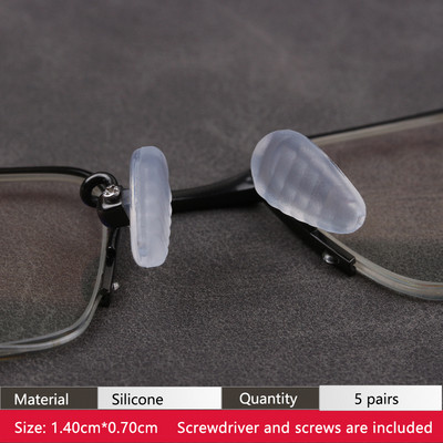 COLOUR_MAX Zračna komora Silikonski protuklizni mekani jastučići za nos s vijcima/odvijačem/pincetom za naočale sunčane naočale
