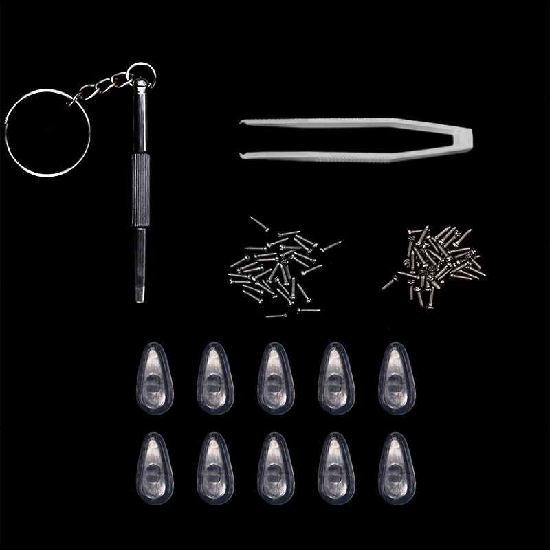 COLOUR_MAX Zračna komora Silikonski protuklizni mekani jastučići za nos s vijcima/odvijačem/pincetom za naočale sunčane naočale