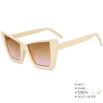 56211 Ochelari de soare retro pătrați ochi de pisică pentru femei Ochelari de soare populari pentru femei Ochelari de vedere negri Ochelari de șofer Oglindă Uv400