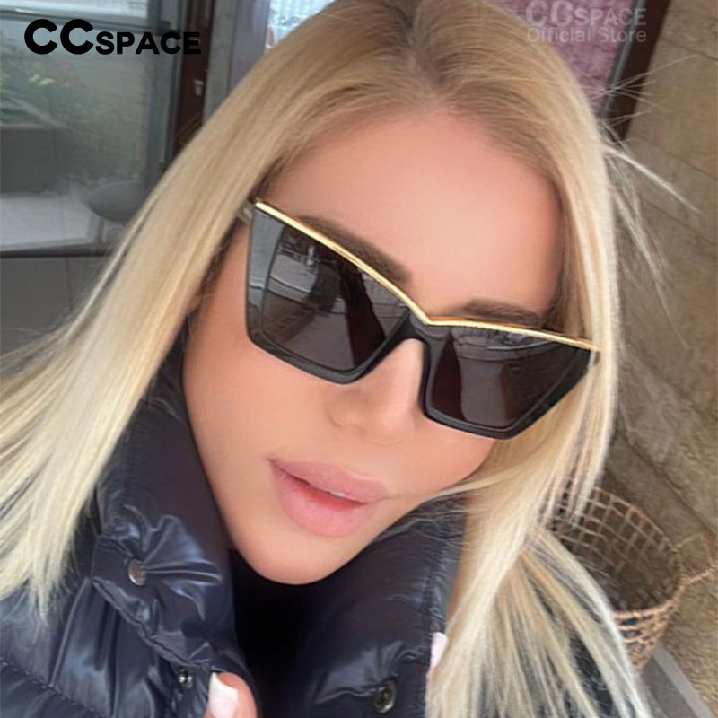 56211 Ochelari de soare retro pătrați ochi de pisică pentru femei Ochelari de soare populari pentru femei Ochelari de vedere negri Ochelari de șofer Oglindă Uv400