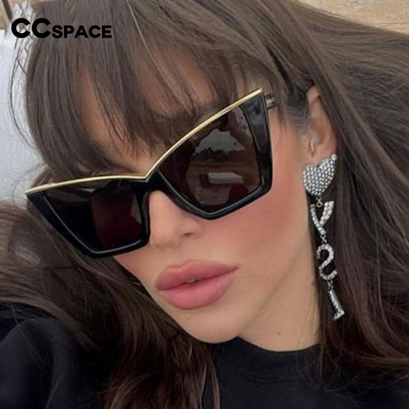 56211 Ochelari de soare retro pătrați ochi de pisică pentru femei Ochelari de soare populari pentru femei Ochelari de vedere negri Ochelari de șofer Oglindă Uv400