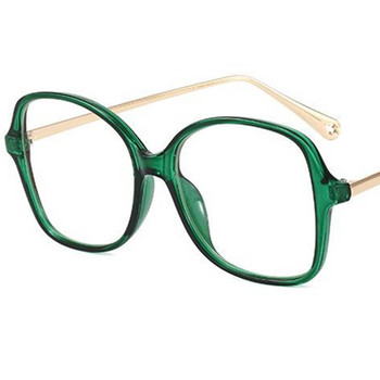 Модни анти-сини очила Унисекс оптични очила Ретро овални очила Опростени очила с големи рамки