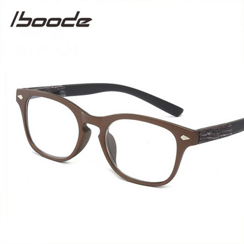 Очила за четене iboode Wood Grain за жени Мъжки модни очила с пресбиопия Мъжки женски диоптър + 1,50 2,5 3,5