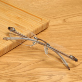 Zilead Ochelari de lectură unisex Ochelari de vedere pentru prezbiopie fără montură pentru femei, bărbați, rășină, lentile transparente, ochelari de citire +1,0 ~ 4,0