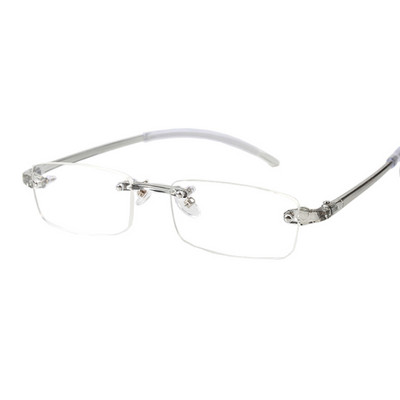 Zilead Ochelari de lectură unisex Ochelari de vedere pentru prezbiopie fără montură pentru femei, bărbați, rășină, lentile transparente, ochelari de citire +1,0 ~ 4,0