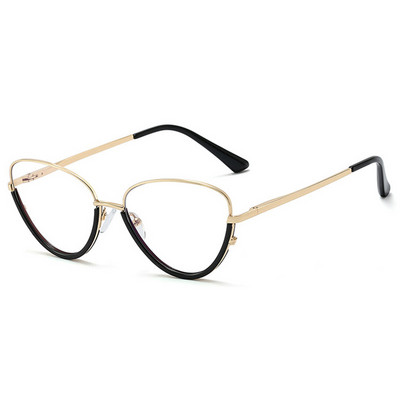 SHAUNA Retro TR90 Metalni mačkasti okvir ženskih naočala Prozirni anti-plavi svjetlosni naočale Modni proljetni šarki Muški optički okviri