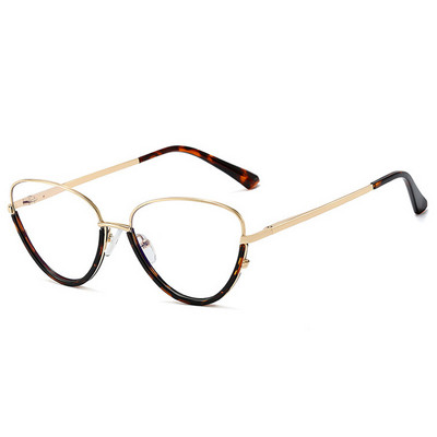 SHAUNA Retro TR90 Metalni mačkasti okvir ženskih naočala Prozirni anti-plavi svjetlosni naočale Modni proljetni šarki Muški optički okviri