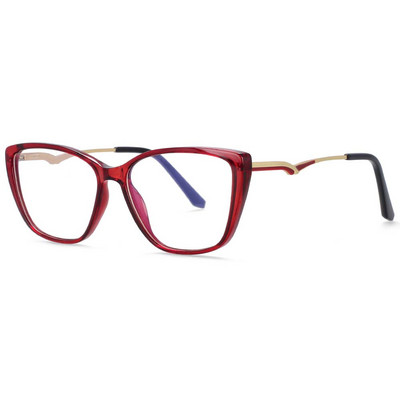 54025 Котешко око Anti Blue Light TR90 Рамки за оптични очила Пролетни крака Дамски модни компютърни очила