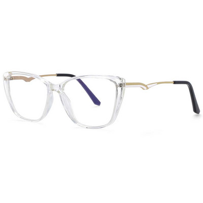 54025 Котешко око Anti Blue Light TR90 Рамки за оптични очила Пролетни крака Дамски модни компютърни очила