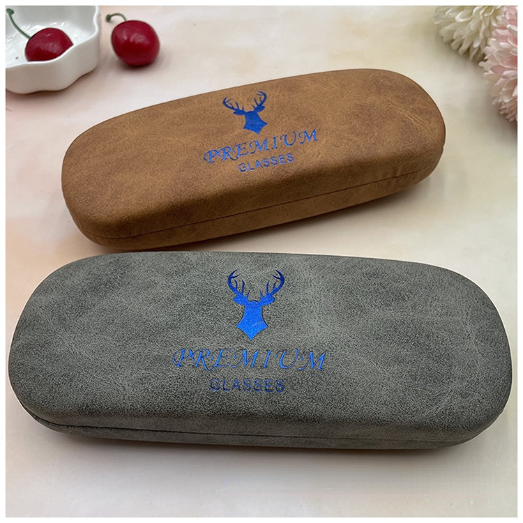 Kompresijska baršunasta kožna futrola za kratkovidne naočale Bullet Buckle Optička kratkovidna željezna kutija Studentska jednostavna kutija za sunčane naočale Kutija za pohranu