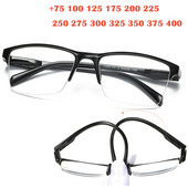 Ochelari de lectură cu jumătate de cadru Ochelari de prezbiopie +0,75 până la +4,0 Ochelari pentru bărbați Ochelari de vedere unisex Ochelari de lectură Bărbați FEMEI
