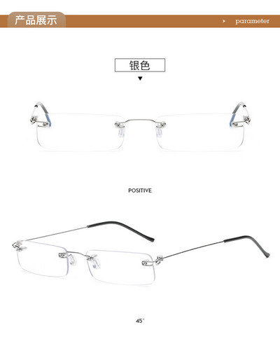 Hordozható tolltartó Antikék, világos, szegély nélküli presbyopia szemüveg zuhanásgátló, nagy felbontású, fáradtság elleni olvasószemüveggel