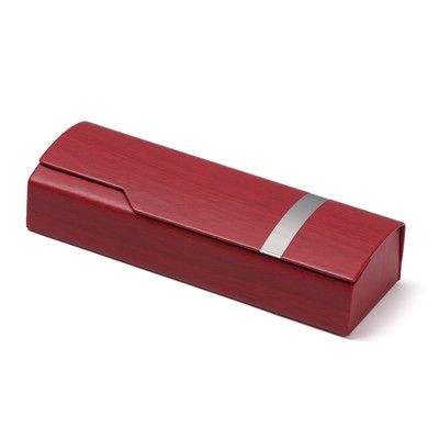 1PC Kutija od imitacije drvenog zrna za naočale, sunčane naočale Unisex modna zaštita za naočale Tvrda ručno izrađena prijenosna četvrtasta preklopna torbica