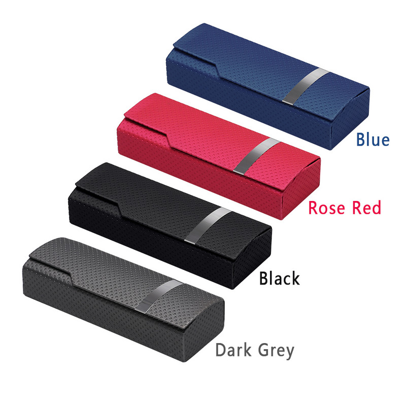 1PC Kutija od imitacije drvenog zrna za naočale, sunčane naočale Unisex modna zaštita za naočale Tvrda ručno izrađena prijenosna četvrtasta preklopna torbica