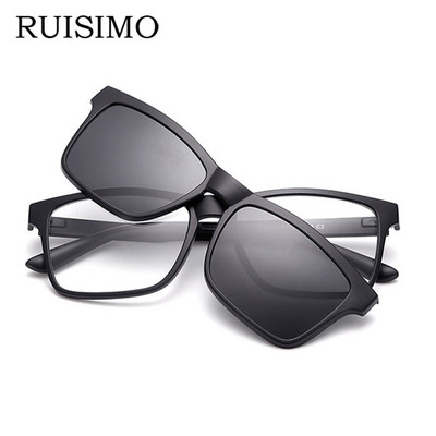 RUISIMO Men Eyeglasses Fashion Computer Glasses Frame Brand Design Plain Eye glasses retro de grau femininos