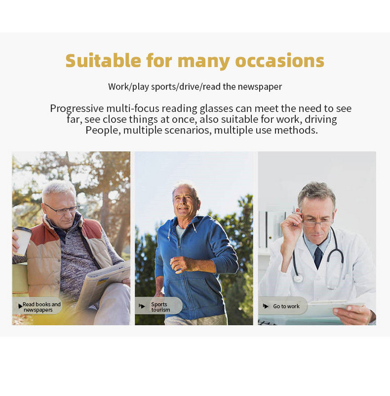Elbru bifokalne progresivne naočale za čitanje Muške sportske TR90 Anti Blue Light multifokalne naočale za dalekovidnost Ultralake naočale