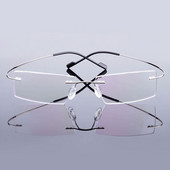 5018 Beta-Ti Designer Brand Style Flexible Memory Metal Rimless Glasses Frame for oculos de grau Glasses Optical Frame