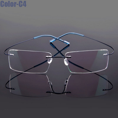 5018 Beta-Ti Designer Brand Style Flexible Memory Metal Rimless Glasses Frame for oculos de grau Glasses Optical Frame