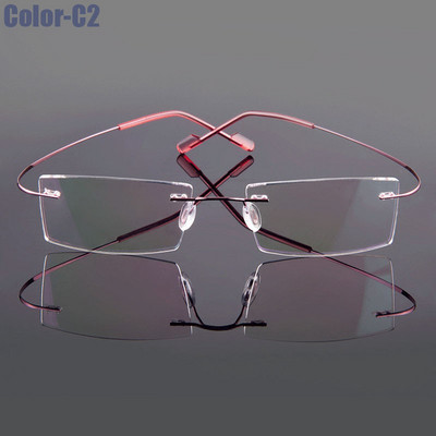 5018 Beta-Ti Designer Brand Style Flexible Memory Metal Rimless Glasses Frame for oculos de grau Glasses Optical Frame