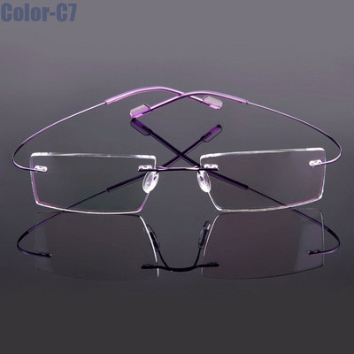 5018 Beta-Ti Designer Brand Style Flexible Memory Metal Rimless Glasses Frame for oculos de grau Glasses Optical Frame