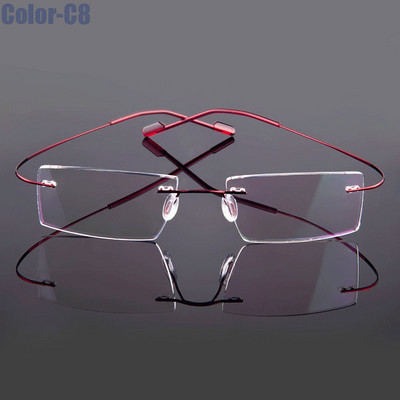 5018 Beta-Ti Designer Brand Style Flexible Memory Metal Rimless Glasses Frame for oculos de grau Glasses Optical Frame