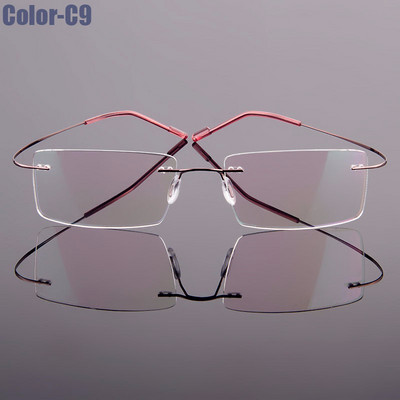 5018 Beta-Ti Designer Brand Style Flexible Memory Metal Rimless Glasses Frame for oculos de grau Glasses Optical Frame