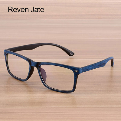 Reven Glasses Men and Women Unisex Wooden Pattern Fashion Retro Optical Spectacle Eyeglasses Glasses Frame Vintage Eyewear