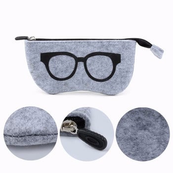 Μάλλινη τσόχα γυαλιά Τσάντα γυαλιά Θήκες Στυλό Student Τσάντες αποθήκευσης Γυαλιά φερμουάρ Θήκη Γυαλιά Αξεσουάρ