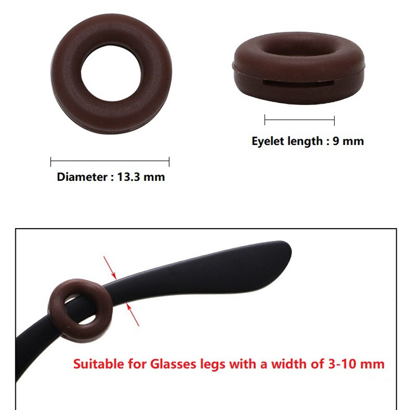 10 pari vrhova za držač naočala Držač rukava Silikonski protuklizni držač Elastične naočale Kukica za uši Ogledalo Noga Dodaci za naočale