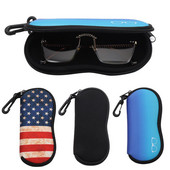 Nešiojamas saulės akinių dėklas su karabino kabliu itin lengvas minkštas neopreno akinių dėklas su užtrauktuku Saugus akinių maišelis su užtrauktuku