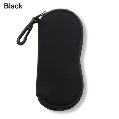 Nešiojamas saulės akinių dėklas su karabino kabliu itin lengvas minkštas neopreno akinių dėklas su užtrauktuku Saugus akinių maišelis su užtrauktuku