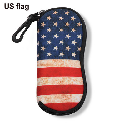 Nešiojamas saulės akinių dėklas su karabino kabliu itin lengvas minkštas neopreno akinių dėklas su užtrauktuku Saugus akinių maišelis su užtrauktuku