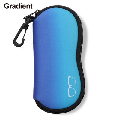 Nešiojamas saulės akinių dėklas su karabino kabliu itin lengvas minkštas neopreno akinių dėklas su užtrauktuku Saugus akinių maišelis su užtrauktuku