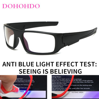 Νέος διάφανος σκελετός γυαλιών υπολογιστή Γυναικεία Ανδρικά Anti Blue Light Τετράγωνα γυαλιά που μπλοκάρουν γυαλιά Οπτικά γυαλιά οράσεως