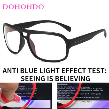 Νέος διάφανος σκελετός γυαλιών υπολογιστή Γυναικεία Ανδρικά Anti Blue Light Τετράγωνα γυαλιά που μπλοκάρουν γυαλιά Οπτικά γυαλιά οράσεως