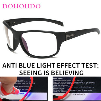 Нова прозрачна рамка за компютърни очила Жени Мъжки квадратни очила против синя светлина Блокиращи очила Оптични очила за очила