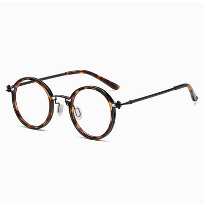 Στρογγυλά γυαλιά από κράμα UVLAIK Σκελετός Ανδρικών Προσαρμοσμένη Μυωπία Συνταγογραφούμενοι φακοί γυαλιών Γυναικεία Γυαλιά γυαλιών ρετρό μεταλλικό μπλε φως