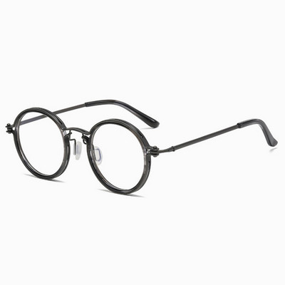 Στρογγυλά γυαλιά από κράμα UVLAIK Σκελετός Ανδρικών Προσαρμοσμένη Μυωπία Συνταγογραφούμενοι φακοί γυαλιών Γυναικεία Γυαλιά γυαλιών ρετρό μεταλλικό μπλε φως