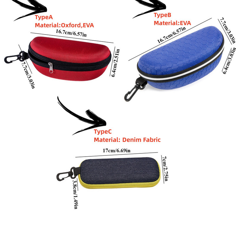 Pārnēsājami briļļu futrāļi, kas pārklāj saulesbrilles, cietais futrālis sievietēm vīriešiem, briļļu kaste ar rāvējslēdzēju, briļļu futrāļu aizsargu