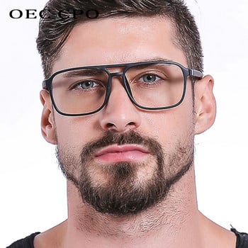 OEC CPO Anti Blue Light Blocking Filter Reduces Digital Eye Strain Модни мъжки оптични очила Frame Clear Lens Eyewear O407