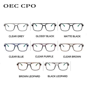 OEC CPO Anti Blue Light Blocking Filter Reduces Digital Eye Strain Модни мъжки оптични очила Frame Clear Lens Eyewear O407